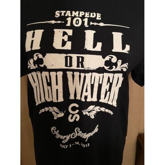 2013 Calgary Stampede Hell or High Water Souvenir Tee size M - Picture 2 of 5
